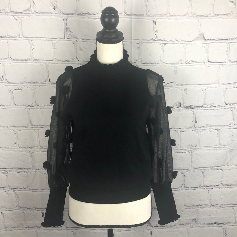 NWOT TWEE Decorative Black Sweater Sz M